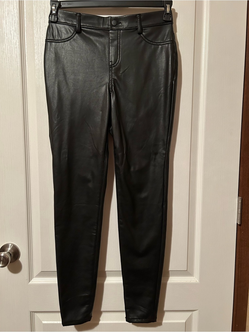 Time and Tru Black Faux Leather Skinny Pants